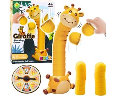Lean Toys Žaidimas vaikams Giraffe - puodelių dėliojimas
