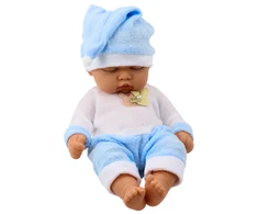 Lean Toys Lėlė kūdikis su mėlyna pižama 24 cm