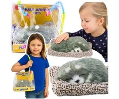Lean Toys Dekoratyvinė figūrėlė miegantis gyvūnėlis su pagalve