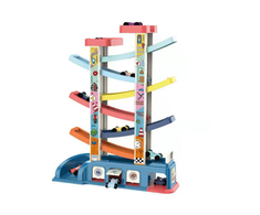 Lean Toys Skaidrių trasa automobiliams – 6 automobiliai
