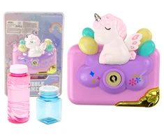 Lean Toys Muilo burbulų mašina su vienaragiu