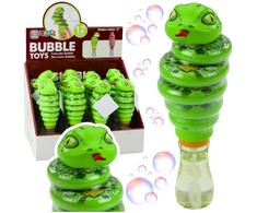 Lean Toys Žalios muilo burbulų gyvatės žaislas su judančia galva