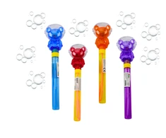 Lean Toys Muilo burbulų lazdelė su kosmonauto rankena ir šviesomis