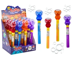 Lean Toys Muilo burbulų lazdelė su kosmonauto rankena ir šviesomis