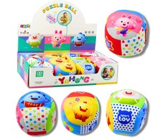 Lean Toys Minkštas kamuoliukas su barškučiu kūdikiams, 9 cm