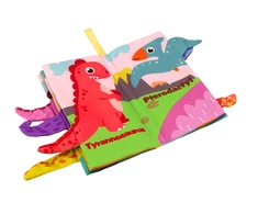 Lean Toys Interaktyvi minkšta knyga vaikams su dinozaurais