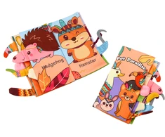 Lean Toys Minkšta edukacinė knygelė su miško gyvūnais
