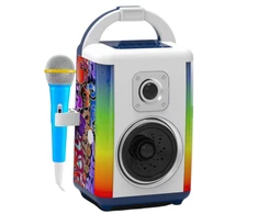 Lean Toys Garsiakalbio rinkinys su mikrofonu ir LED
