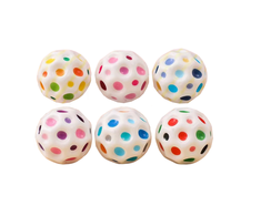 Lean Toys Baltas žaislinis kamuolys 7 cm