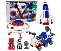 Lean Toys Space Shuttle Ufo Research Vehicle Satellite Astronauts Set
