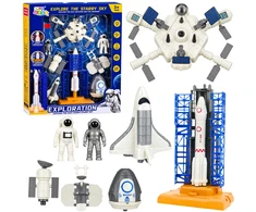 Lean Toys Space Station Rocket Shuttle Satellites Cosmonauts Lights