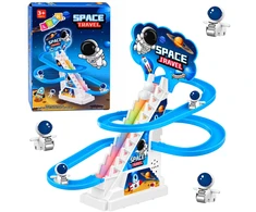 Lean Toys Kosminė astronautų trasa su judančiais laiptais ir šviesos bei garso efektais, mėlyna