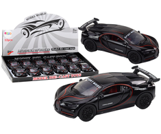 Lean Toys Juodas metalinis sportinis automobilis 1:32