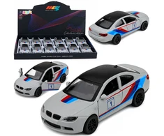 Lean Toys Žaislinis sportinis automobilis su inercine pavara ir atidaromomis durimis, matinis pilkas, 1:32