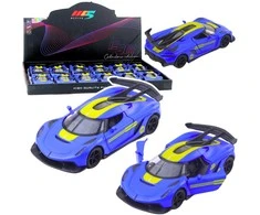 Lean Toys Metalinis sportinis automobilis 1:32 su atidaromomis durimis