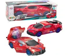 Lean Toys interaktyvus sportinis automobilis su šviesos ir garso efektais 360°