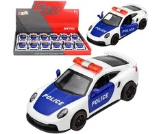Lean Toys Policijos sportinis automobilis baltas–mėlynas