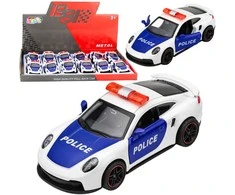 Lean Toys Policijos sportinis automobilis baltas–mėlynas