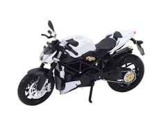 Lean Toys METALINIS SPORTINIS MOTOCIKLAS – Baltas 1:12