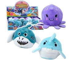 Lean Toys Minkštas jūrų gyvūnų žaislas su vandens kamuoliukais 6 cm