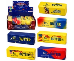 Lean Toys Sensorinis spaudomas žaislas sviesto kubelio formos, kvapnus, 13,5 × 4 × 4 cm