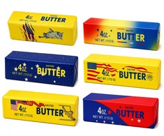 Lean Toys Sensorinis spaudomas žaislas sviesto kubelio formos, kvapnus, 13,5 × 4 × 4 cm