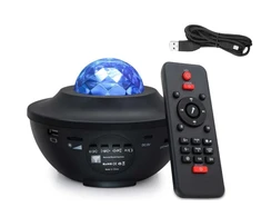 Lean Žvaigždžių Projektorius LED Lempa su Bluetooth Garsiakalbiu ir Nuotolinio Valdymo Pultu
