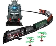 Lean Toys Garvežys su dūmais ir garsais 620B 151 cm bėgiai