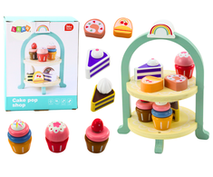 Lean Toys Medinis desertų rinkinys su stovu