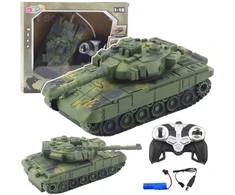 Lean Toys Nuotoliniu būdu valdomas tankas T90 1:18