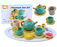 Lean Toys Medinis arbatinis komplektas vaikams, 15 dalių