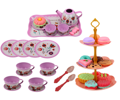 Lean Toys Vaikiškas arbatos servizo rinkinys lagamine