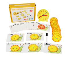 Lean Toys Mokymo priemonė su laikrodžiu ir kortelėmis vaikams nuo 4 metų