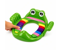Lean Toys Deska Nakładka Toaletowa Dla Dzieci Miękkie Siedzisko Uchwyty Zielona