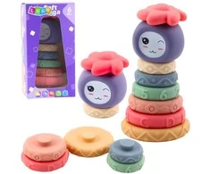 Lean Toys Minkšta sensorinė piramidė 8 dalių