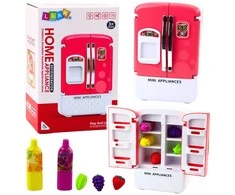 Lean Toys Žaislinis šaldytuvas su vaisiais ir sultimis