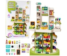 Lean Toys Žaislinis supermarketo rinkinys vaikams su 67 dalimis
