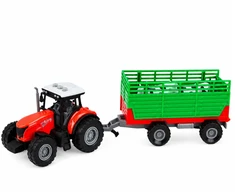 Lean Toys Traktorius su priekaba 4 vnt.