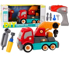 Lean Toys Žaislinis sunkvežimis su kranu ir įrankiais vaikams