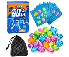 Lean Toys Nardymo žaidimas su vandeniui atspariomis kortelėmis, įvairiaspalvis, 46 vnt.