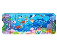 Lean Toys Underwater World Non-Slip Bathtub Mat with Suction Cups 100x40 cm