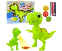 Lean Toys Vaikiškas projektorius-dinozauras su 18 raštų