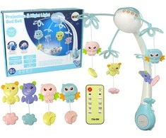 Lean Toys Vaikiška karuselė su projektoriumi ir melodijomis
