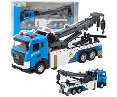 Lean Toys Vaikiškas vilkikas su metaline kabina ir šviesos bei garso efektais