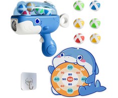 Lean Toys Velcro kamuoliukų šautuvas su taikiniu, mėlynas