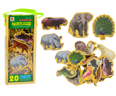 Lean Toys Mediniai Magnetai su Laukiniais Gyvūnais, 20 vnt.