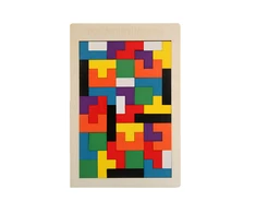 Lean Toys Medinė loginė dėlionė vaikams, 40 detalių, 27x18 cm