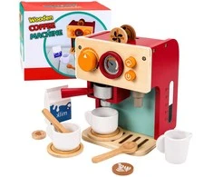 Lean Toys Medinis kavos aparatas vaikams su priedais