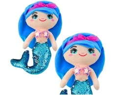 Lean Toys Pliušinis žaislas - mėlyna undinėlė, 30 cm