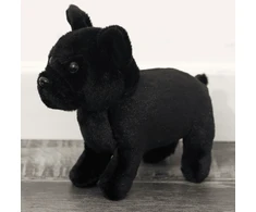 Lean Toys Pliušinis žaislas - juodas šuniukas, 19 cm